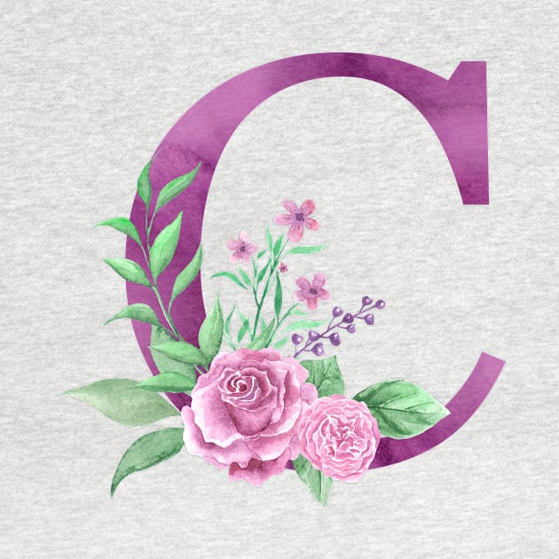 Floral Monogram C Beautiful Rose Bouquet by floralmonogram